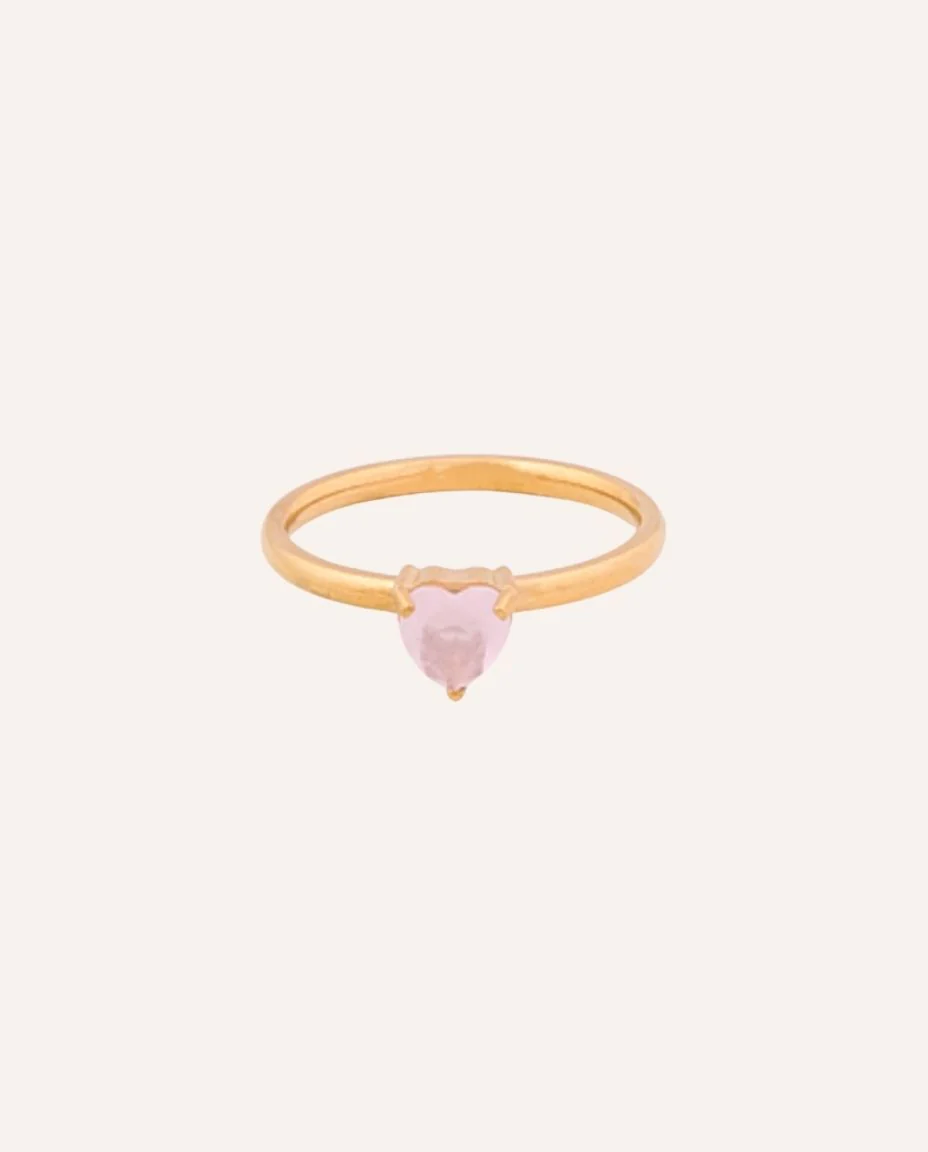 Anillo Acero Corazón Mini Rosa - Image 2