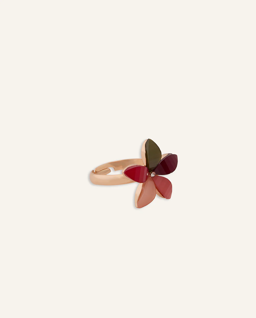 Anillo Regulable Moda Flor Multicolor - Image 2