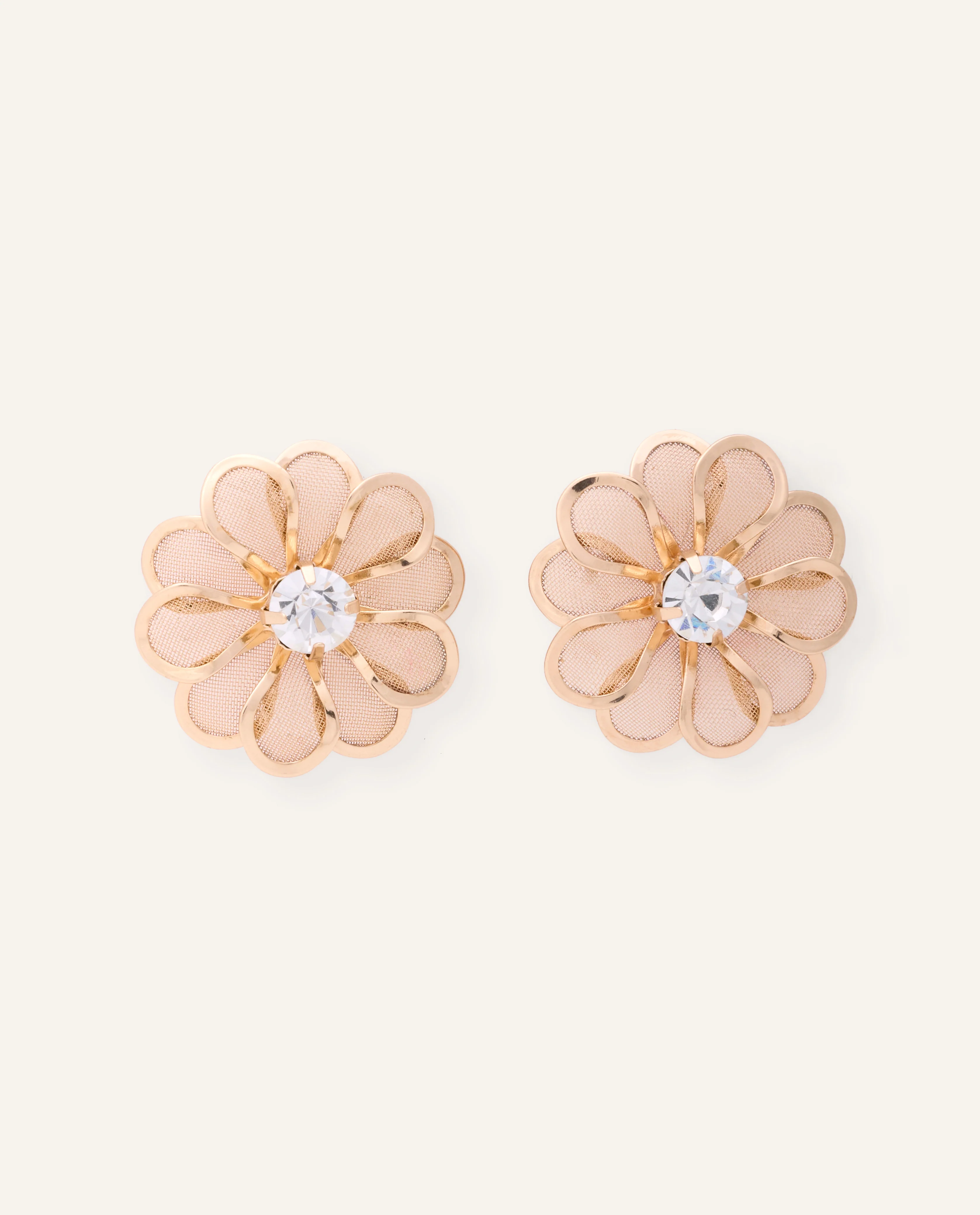 Arete moda Flor Dorado