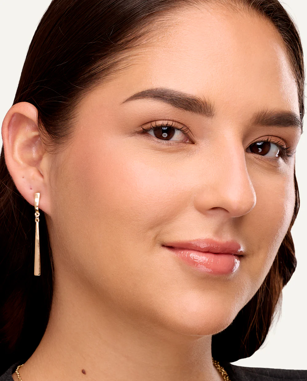 Aretes Largos Moda Minimalista Dorado - Image 2