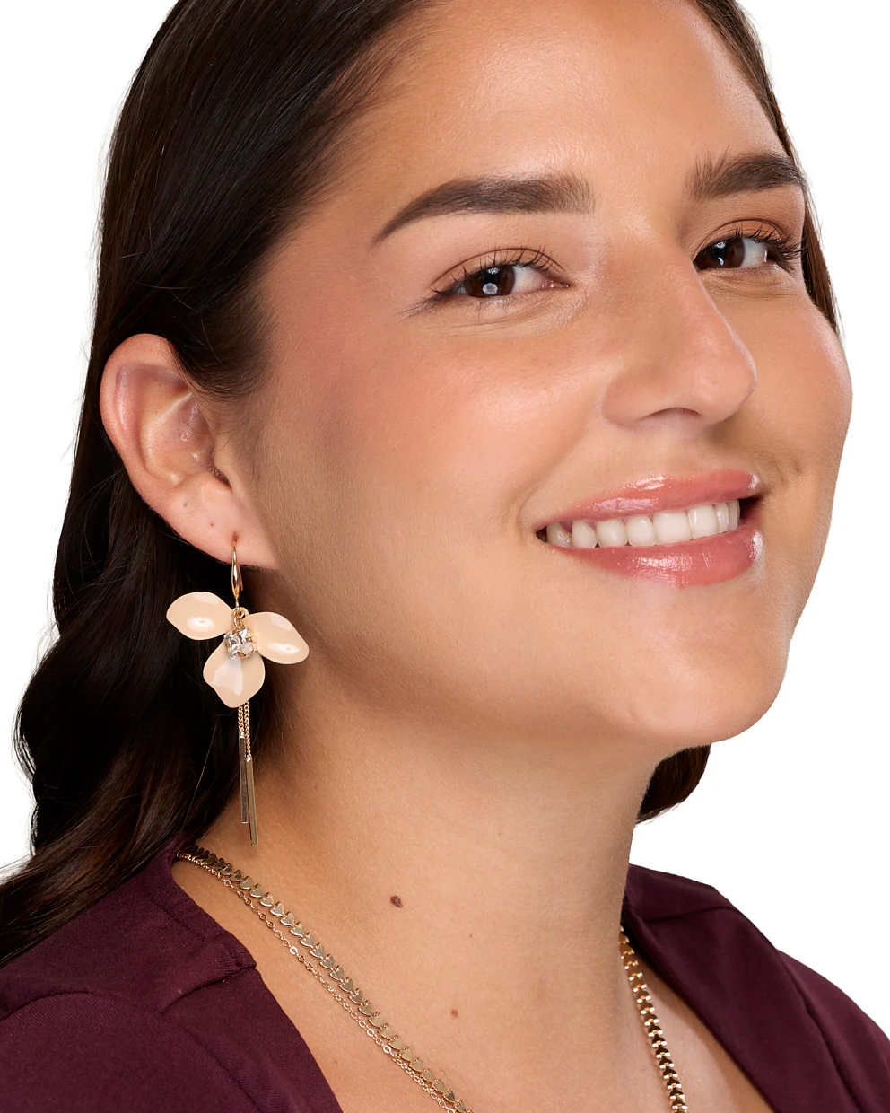 Aretes Moda Delicate Bloom Dorado - Image 3