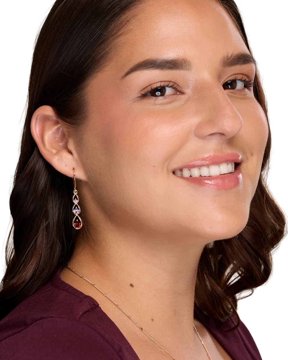 Aretes Moda Drop Dorado - Image 3
