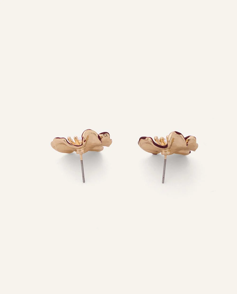 Aretes Moda Flor Dorado - Image 3