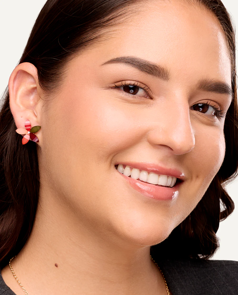 Aretes Moda Flor Multicolor - Image 2
