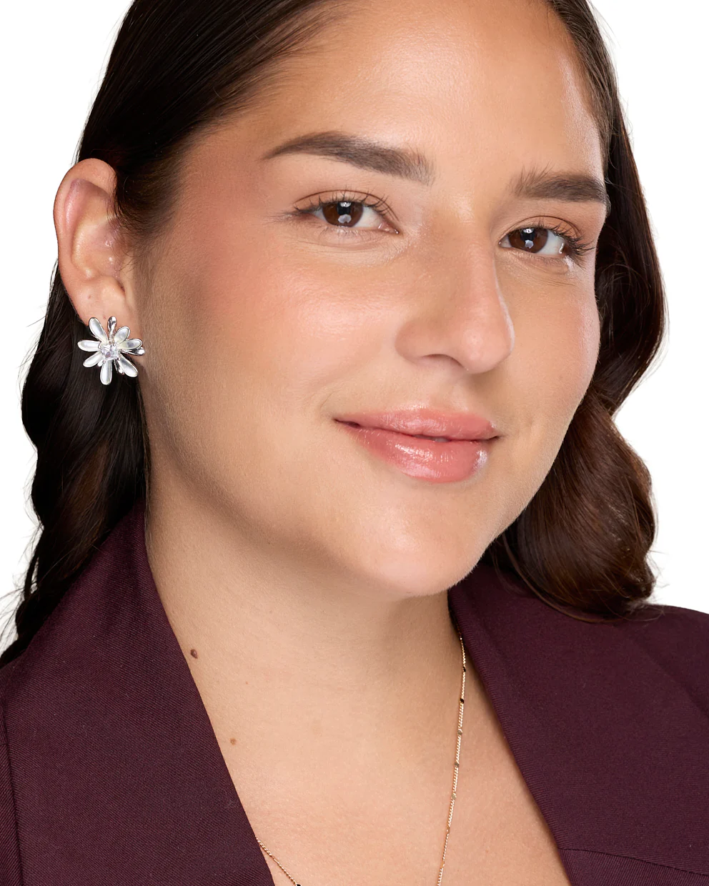 Aretes Moda Flower Dorado - Image 2