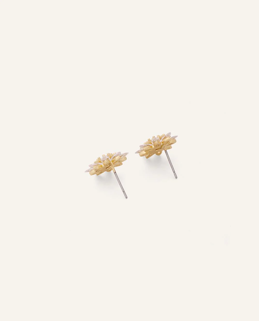 Aretes Premium Zircón Stud Dorado - Image 2