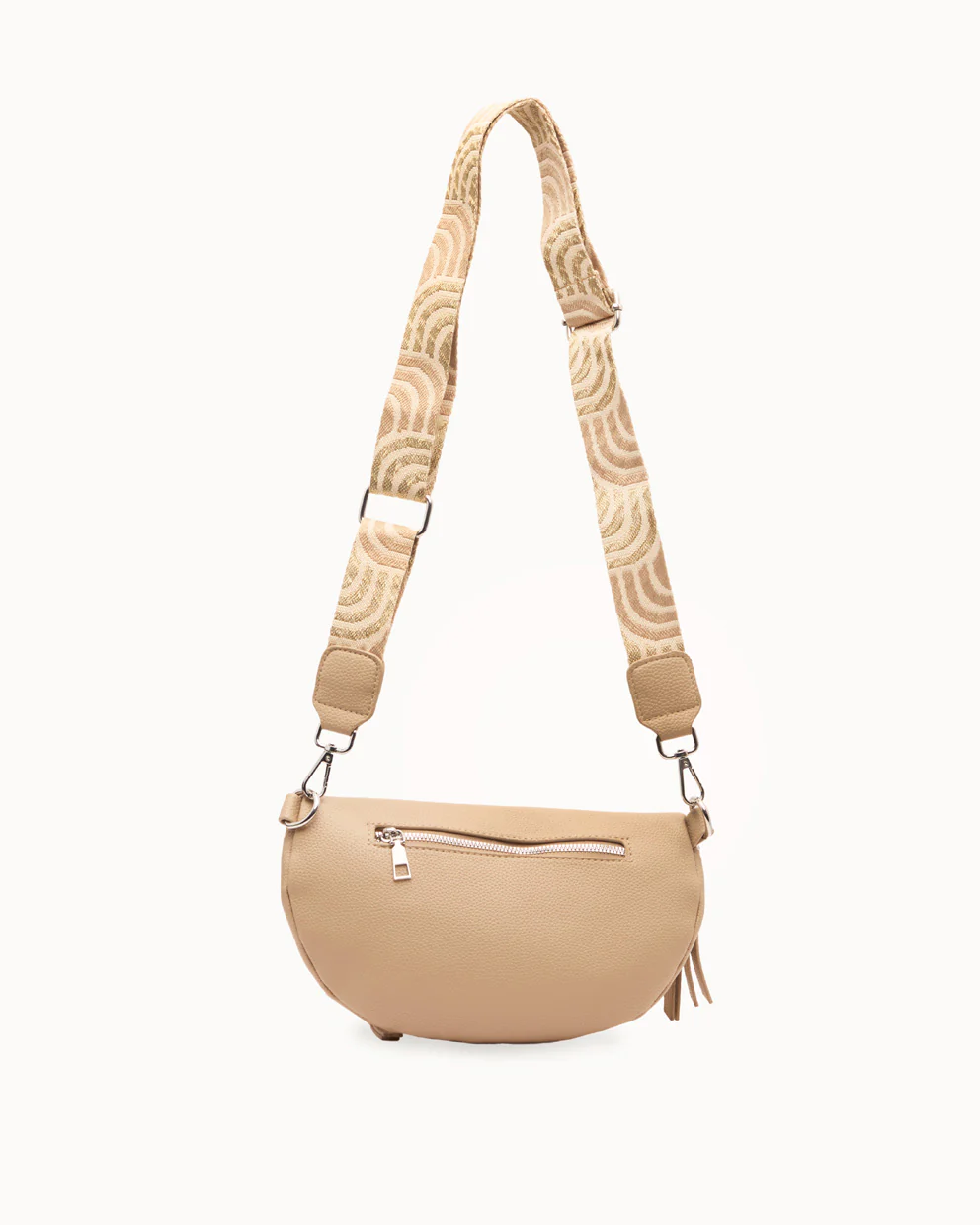 Canguro PU Moda Con Correa Ajustable Beige - Image 4