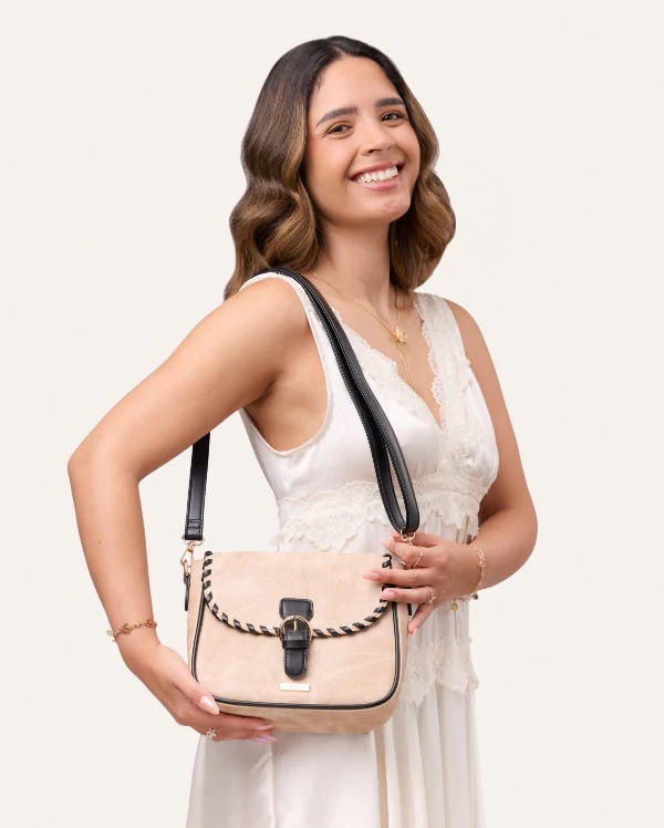Cartera Crossbody Moda Beige - Image 3