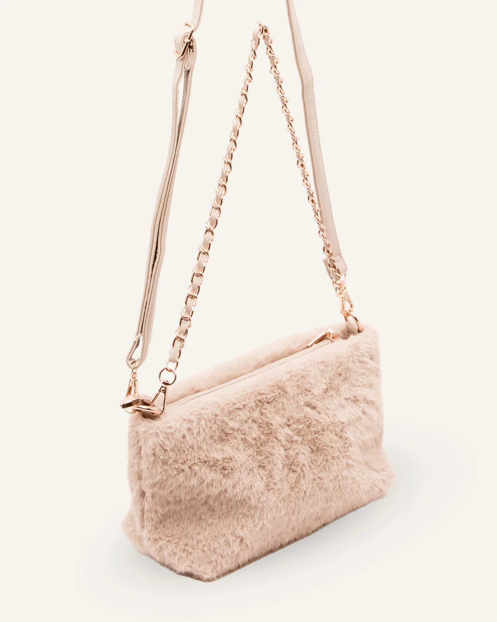 Cartera Crossbody Peluche Beige - Image 3