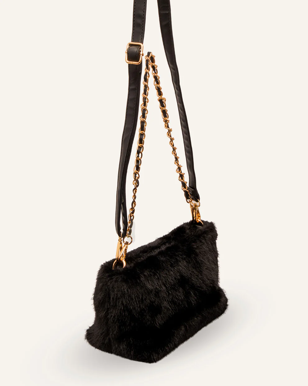Cartera Crossbody Peluche Negro - Image 3