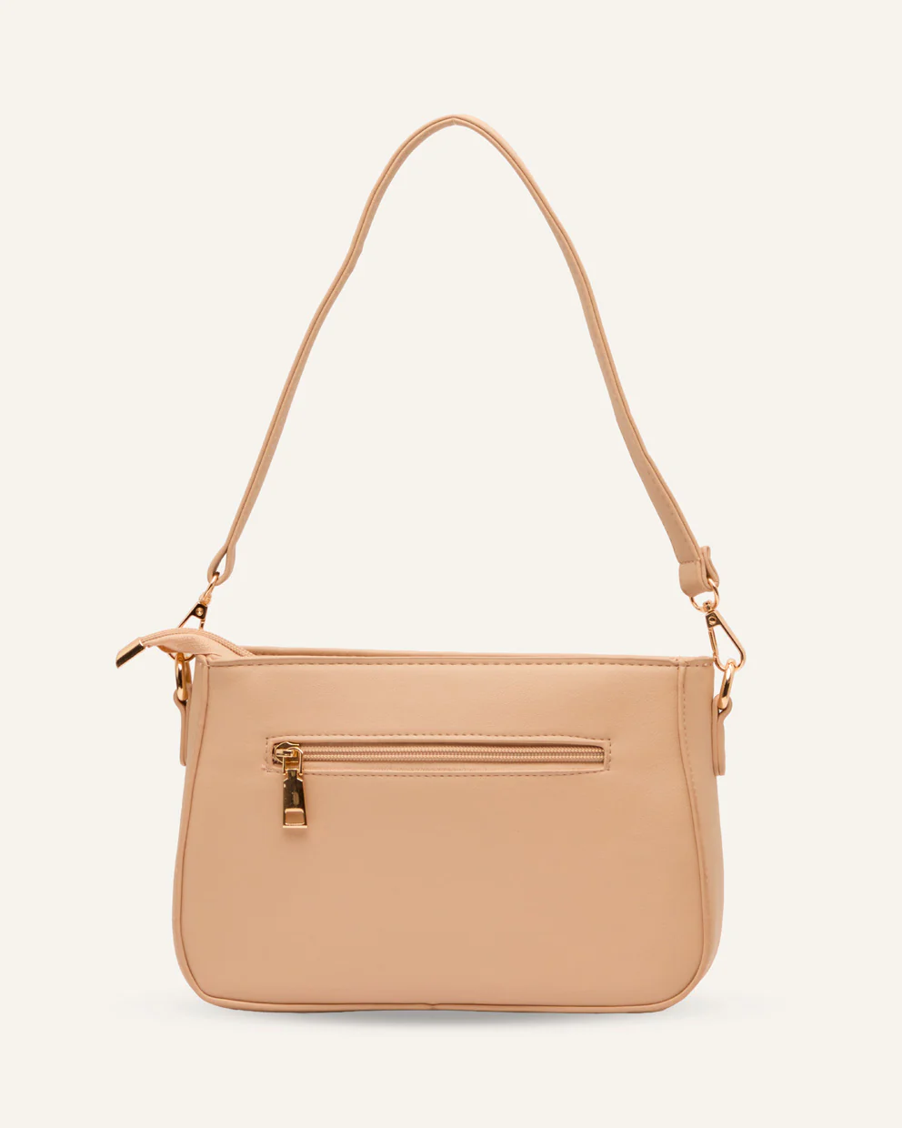 Cartera Crossbody PU Moda Lazo Beige - Image 3