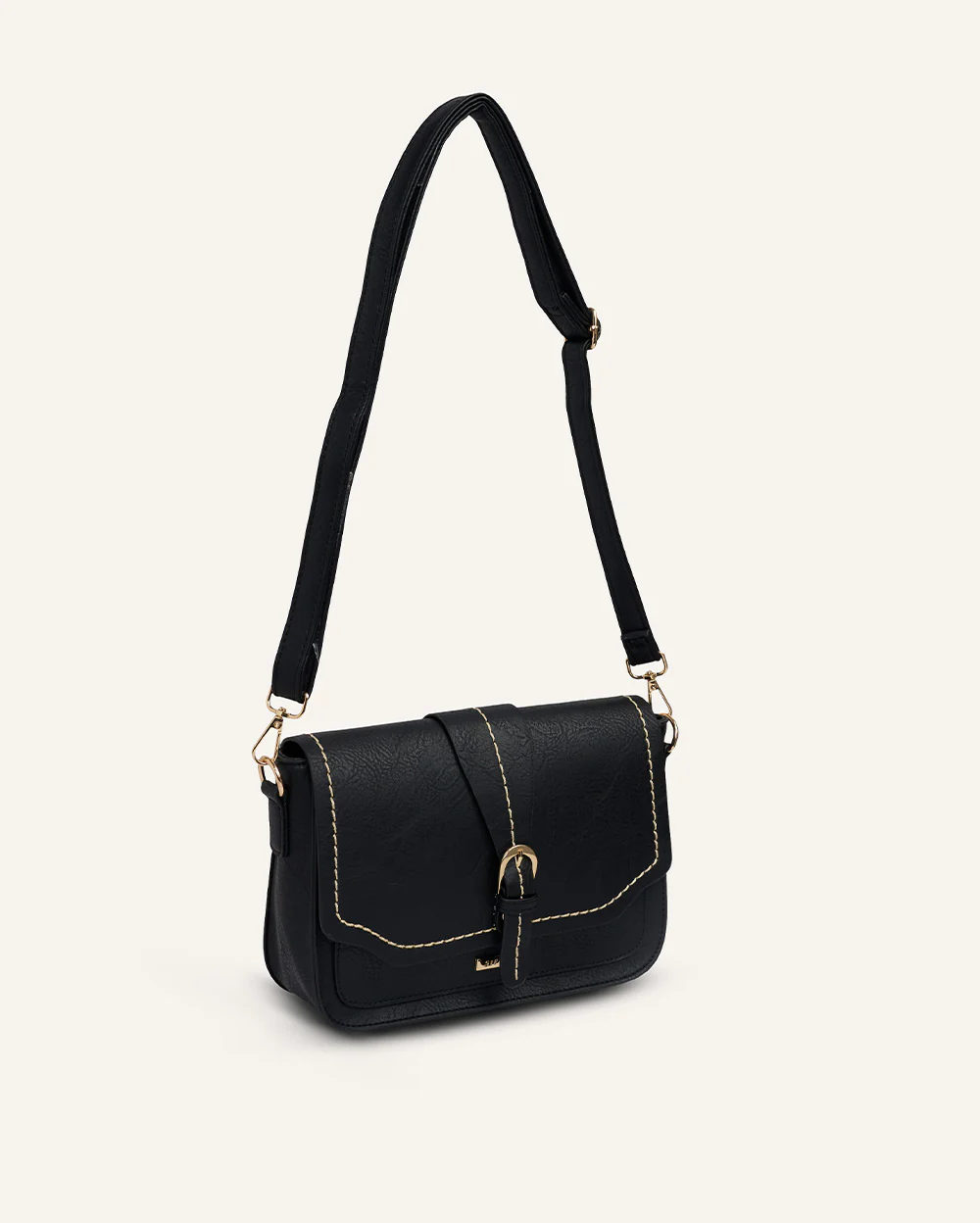 Cartera Crossbody Pu Negro - Image 4