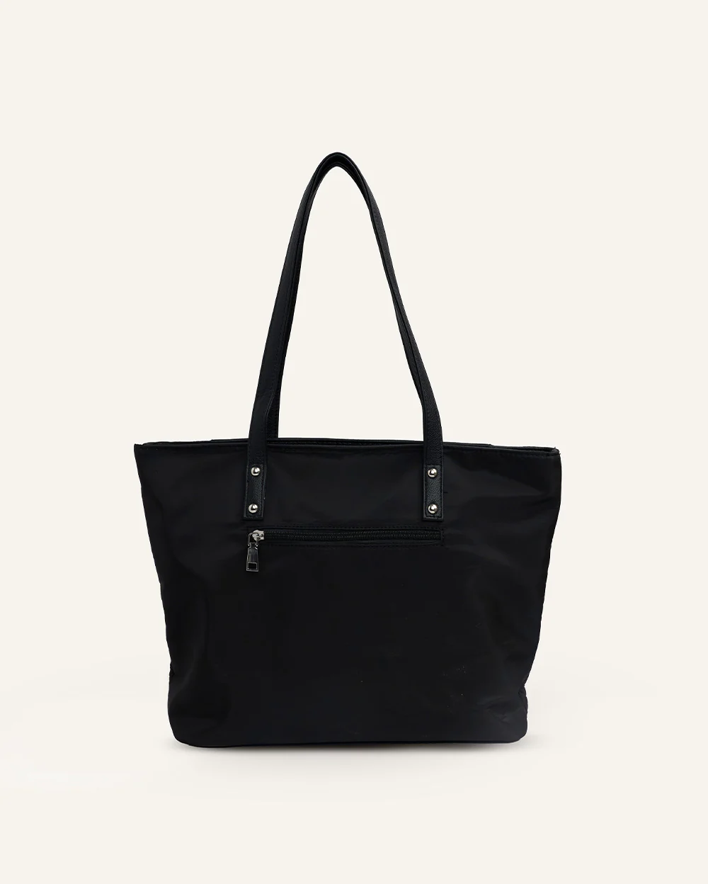 Cartera Tote Nylon Negro - Image 3