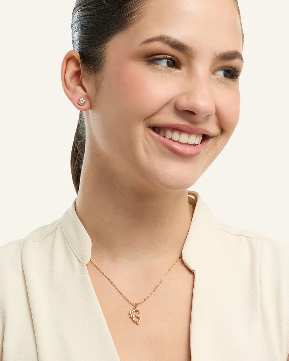 Collar Premium Bañado en Oro "Orgullo Mío" Mapa del Perú Dorado - Image 3