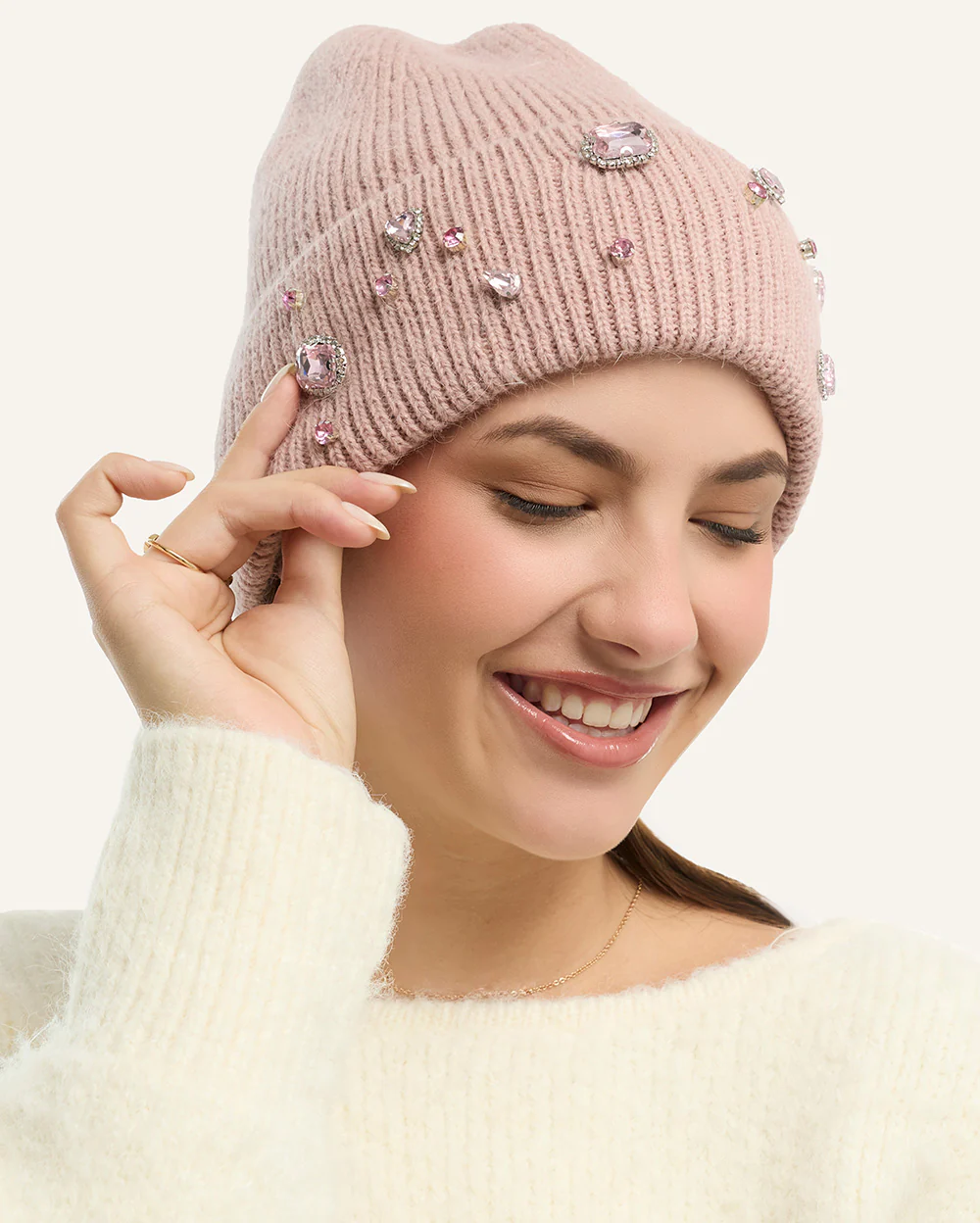 Gorro de Invierno Beanie Shine Rosa - Image 2