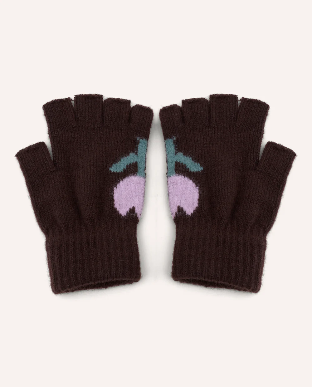 Guantes de Lana Moda Classic Bloom Negro