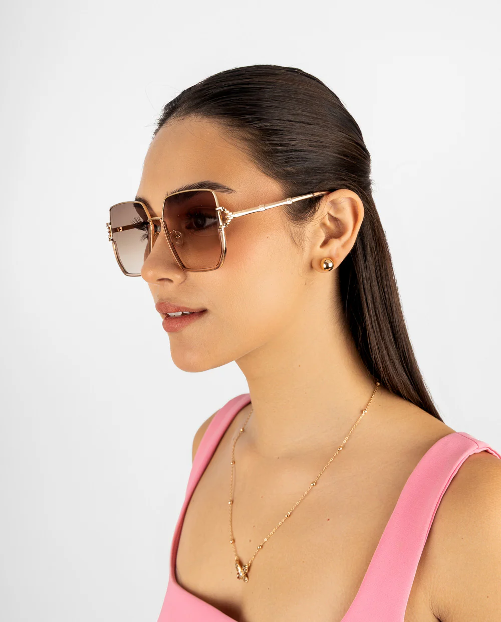 Lentes de sol cuadrados rosados - Image 5