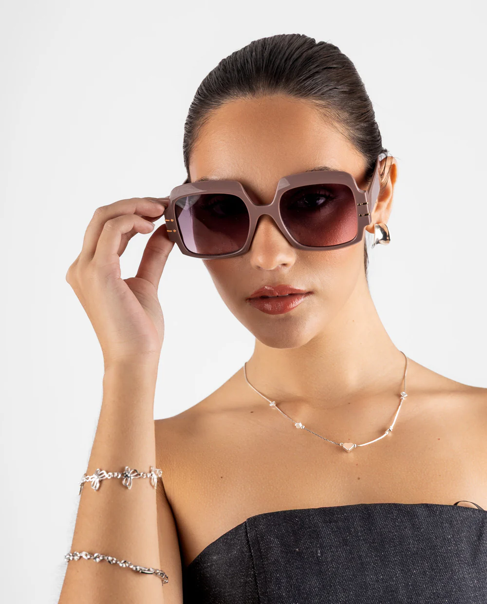 Lentes oversized cuadrados púrpura - Image 5