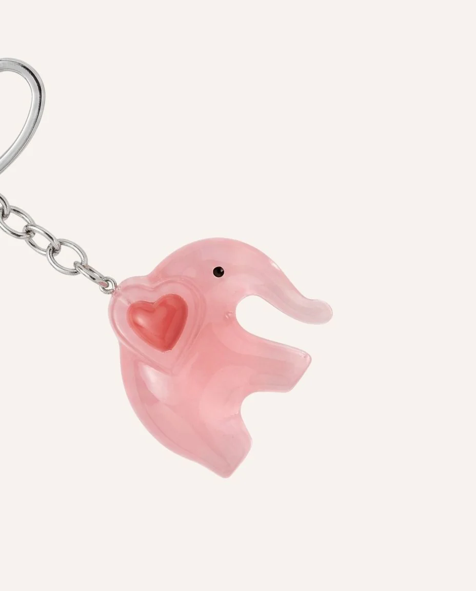 Llavero Elefante Brillante Rosa - Image 2