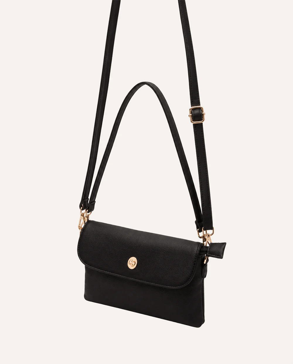 Mini Cartera PU Moda Crossbody Negro - Image 4