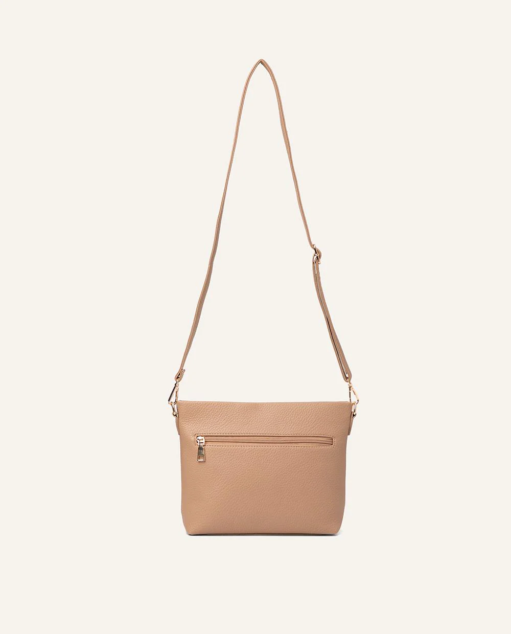 Morral Crossbody Essencial Moda Beige - Image 5