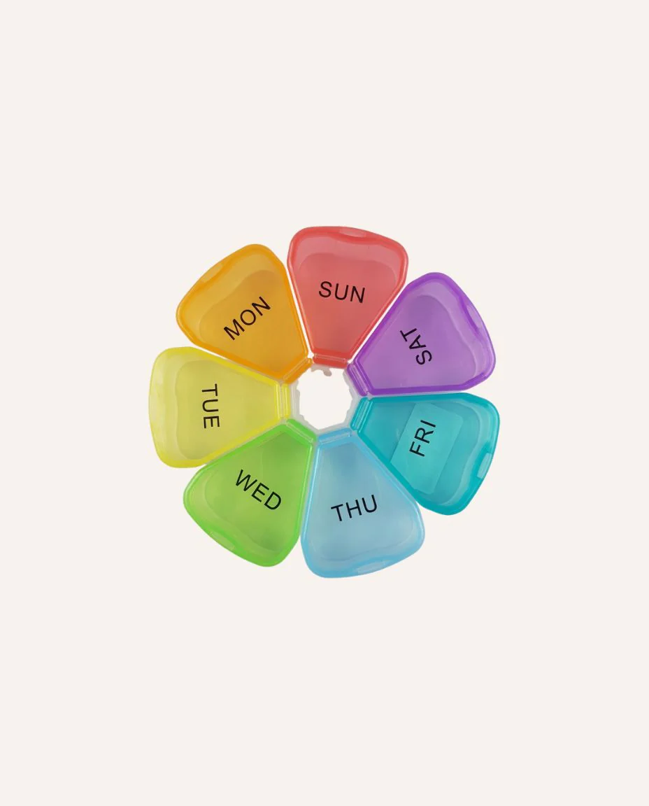 Organizador Pastillero Semanal Flor