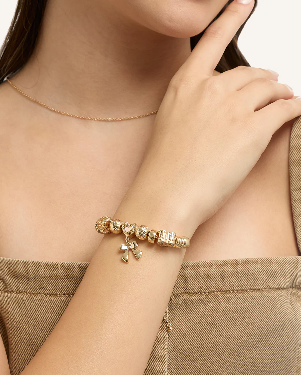Pulsera Regulable Trendy Lazo Dorado - Image 3