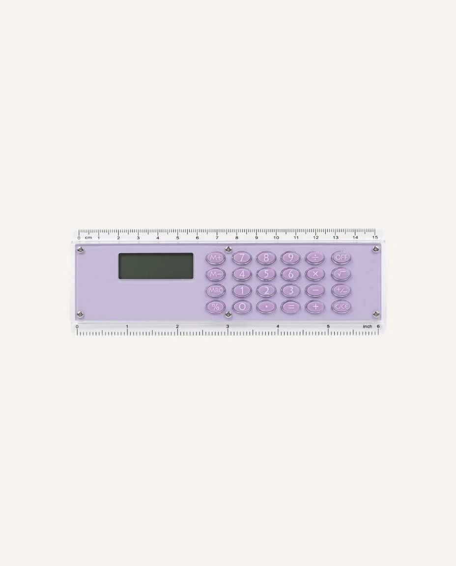 Regla Calculadora 15 cm Lila
