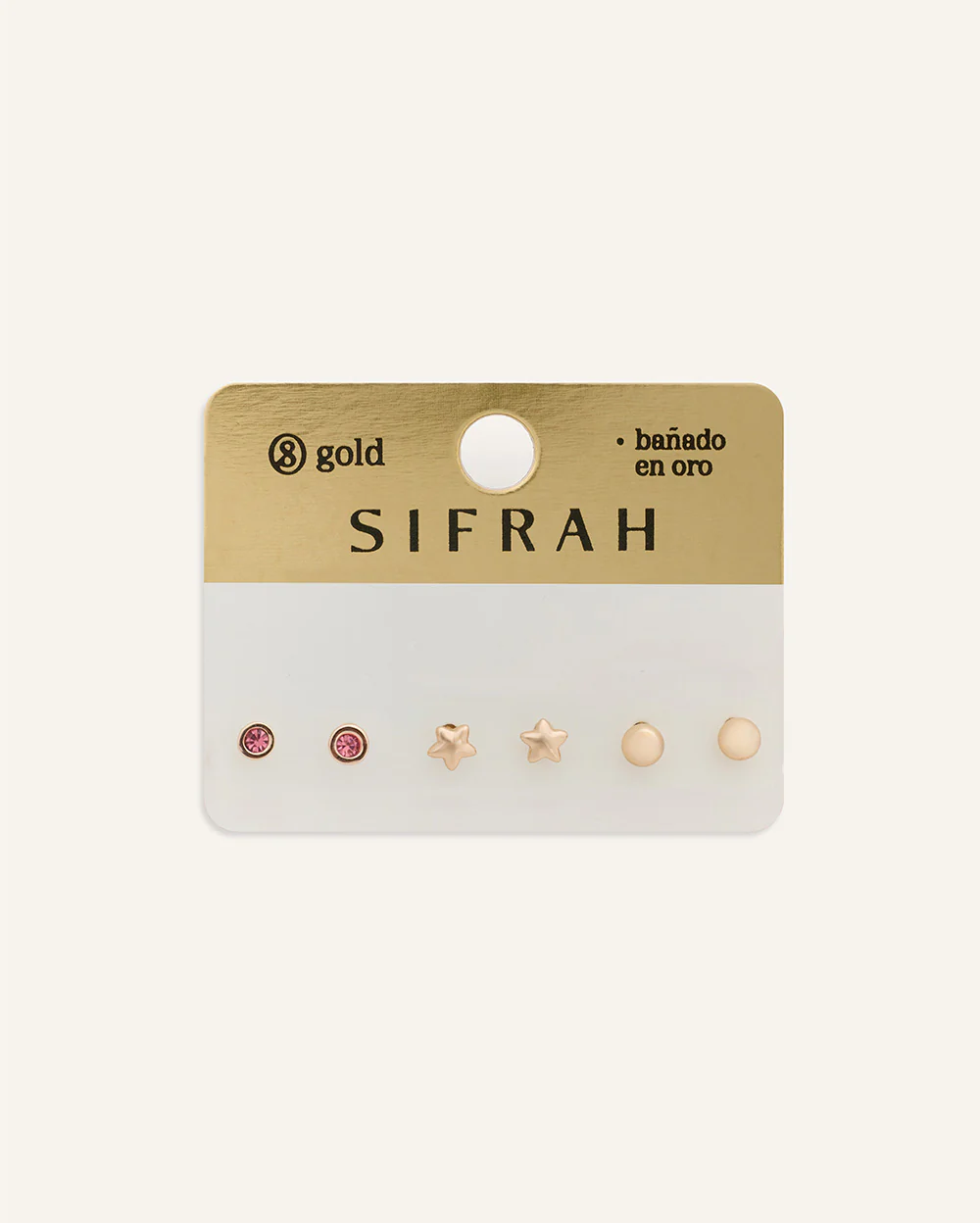 Set Aretes Premium Bañado en Oro Dorado