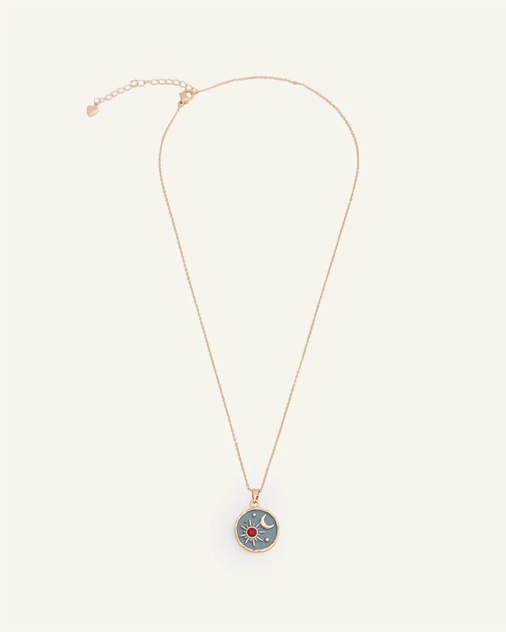 Set Collar + Arete Sol y Luna Dorado - Image 3