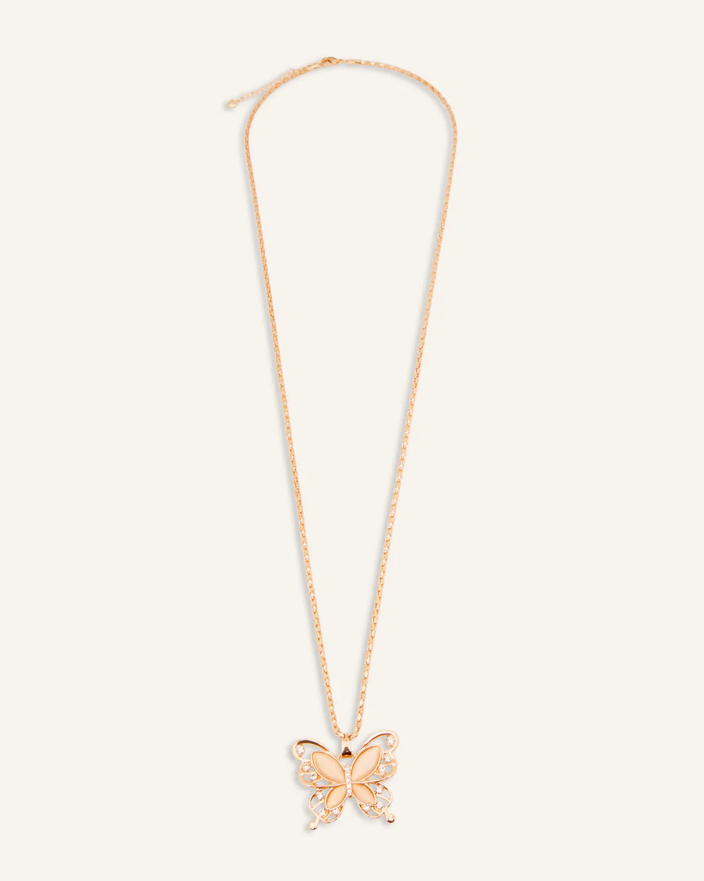 Set Collar + Arete Moda Mariposa Dorado - Image 3