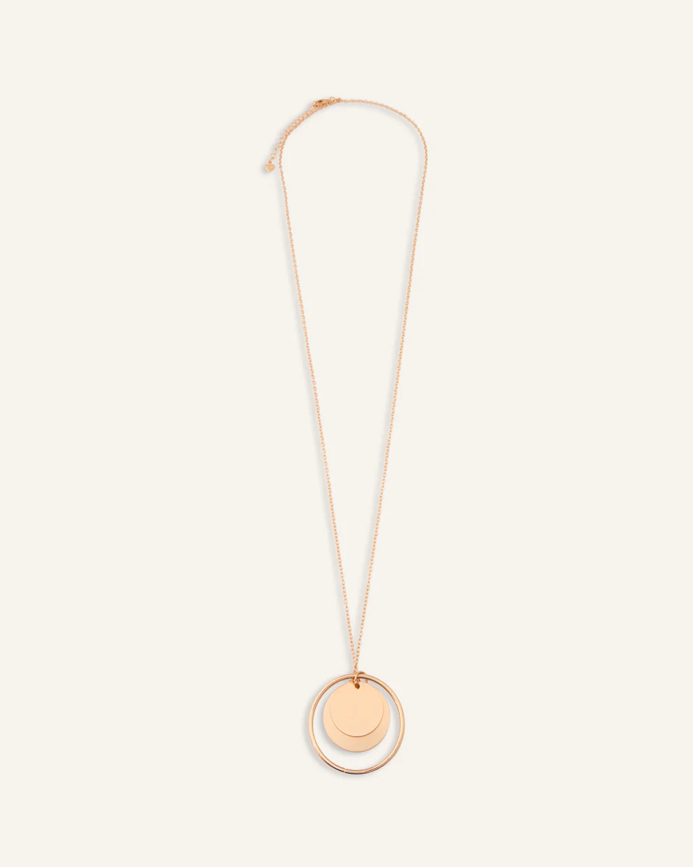 Set Collar + Arete Trendy Circle Dorado - Image 4