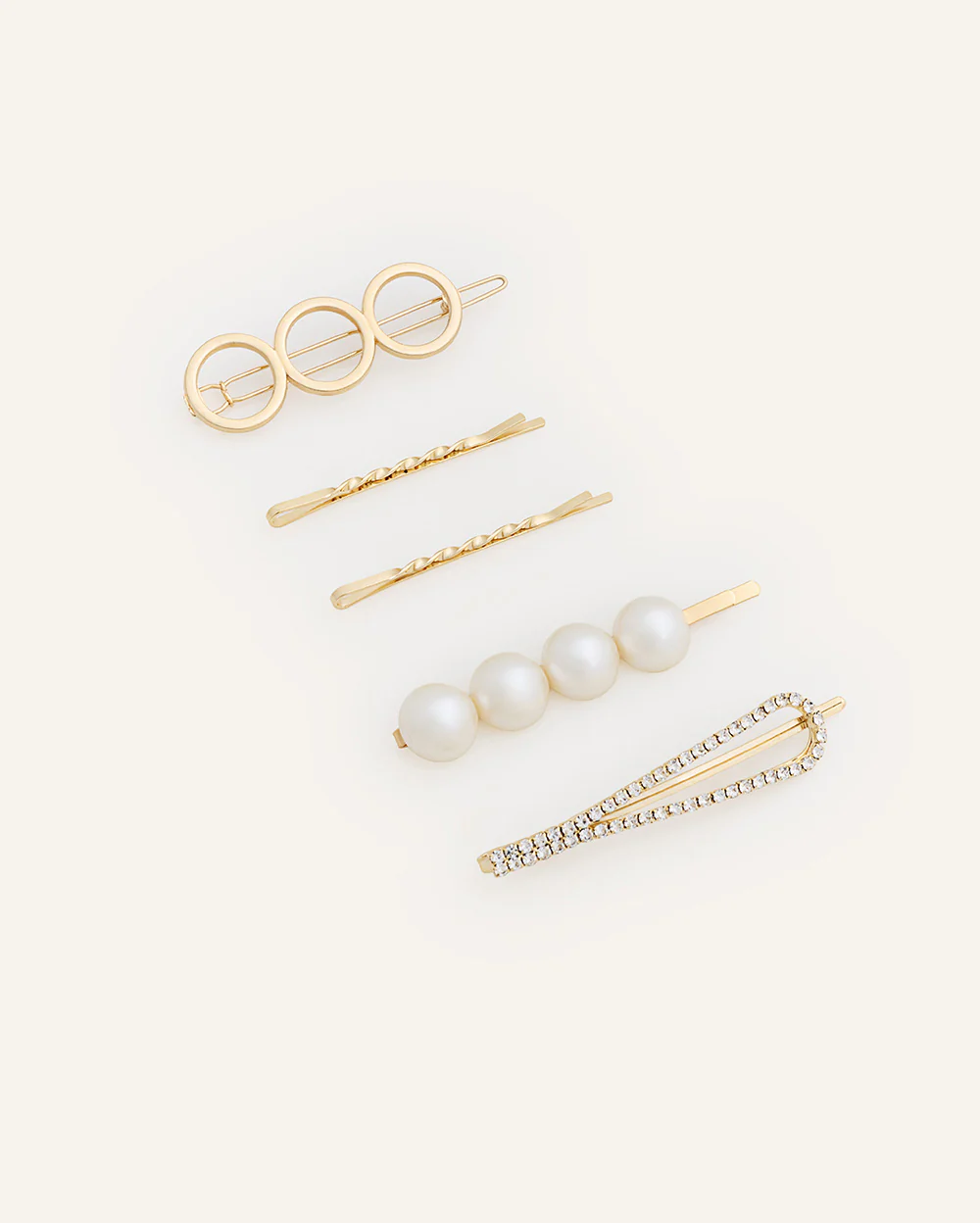 Set Ganchos Dorado 5 Und