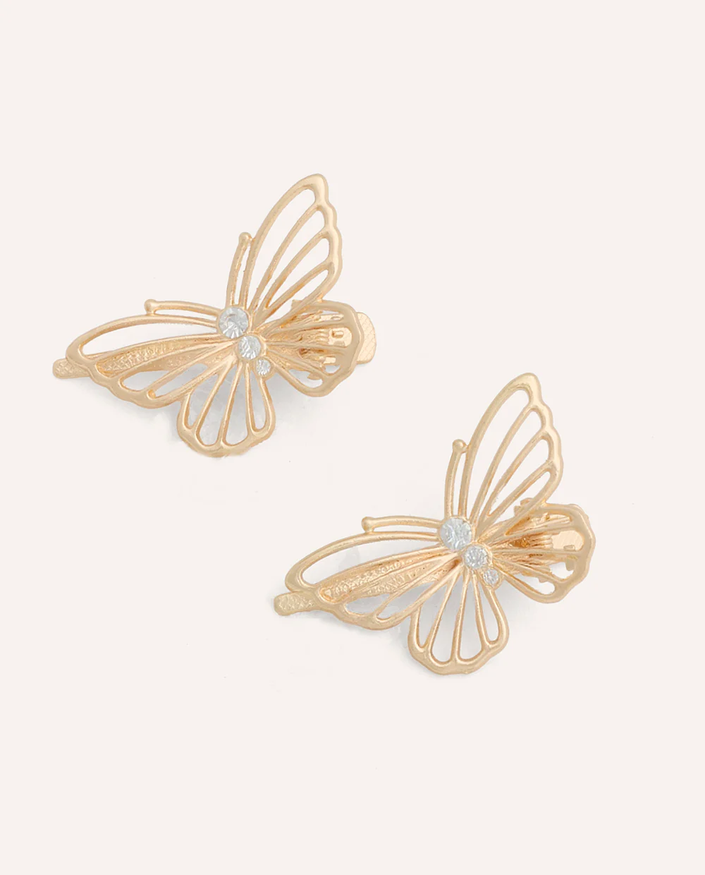 Set Ganchos Pico de Pato Mariposa Dorado