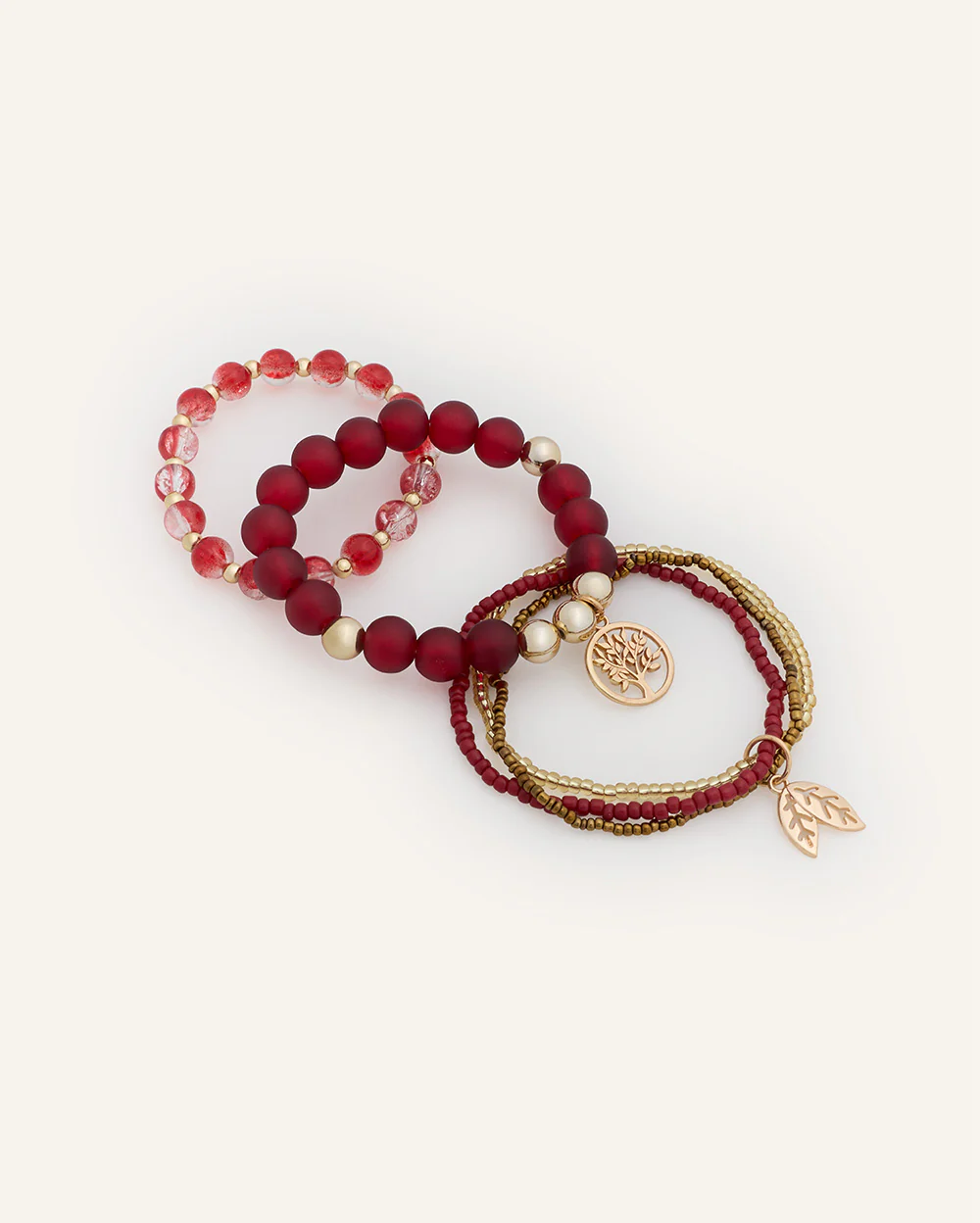 Set Pulseras Trendy Dorado
