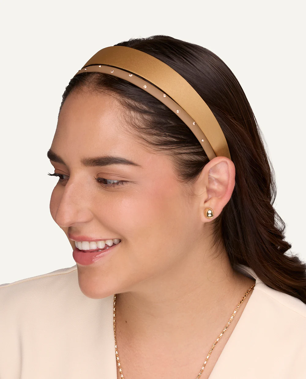 Set Vinchas Moda Beige 2 Und - Image 2